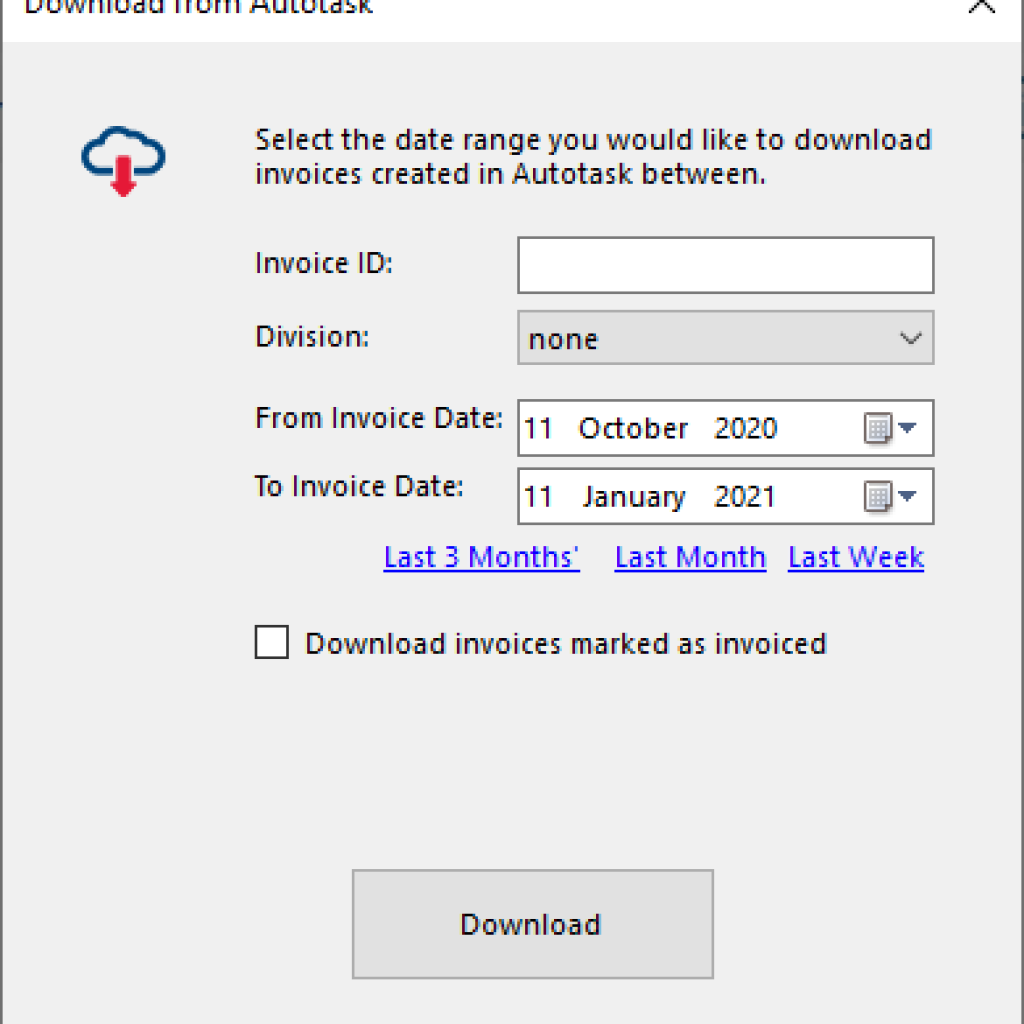 Step 1 Download Invoices » Smart IT Software